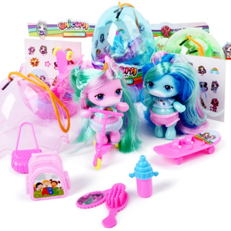 

Кукла Kawaii Единорог, модная, мягкая, Резиновая, для маленьких девочек, мальчиков, игровой дом, игрушки, интерактивные Куклы для детей, подарок ...