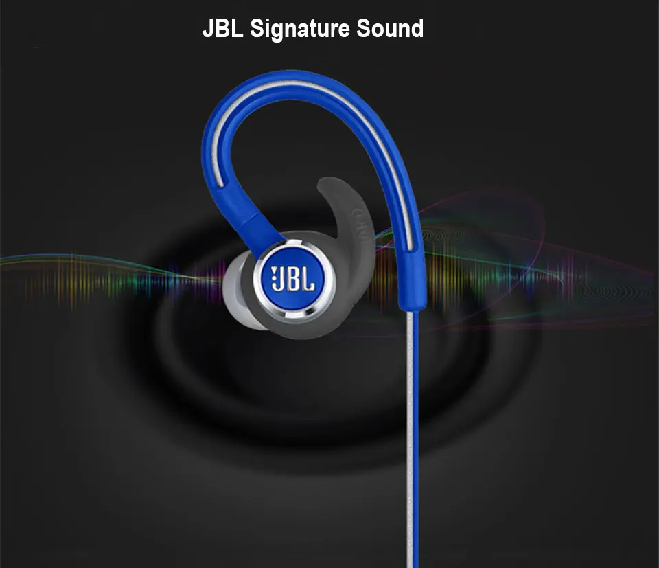 JBL Reflect Contour 2 Беспроводная спортивная Гарнитура Bluetooth 3 кнопки дистанционного управления с микрофоном IPX5 Sweatproof Спортивная гарнитура бас наушники