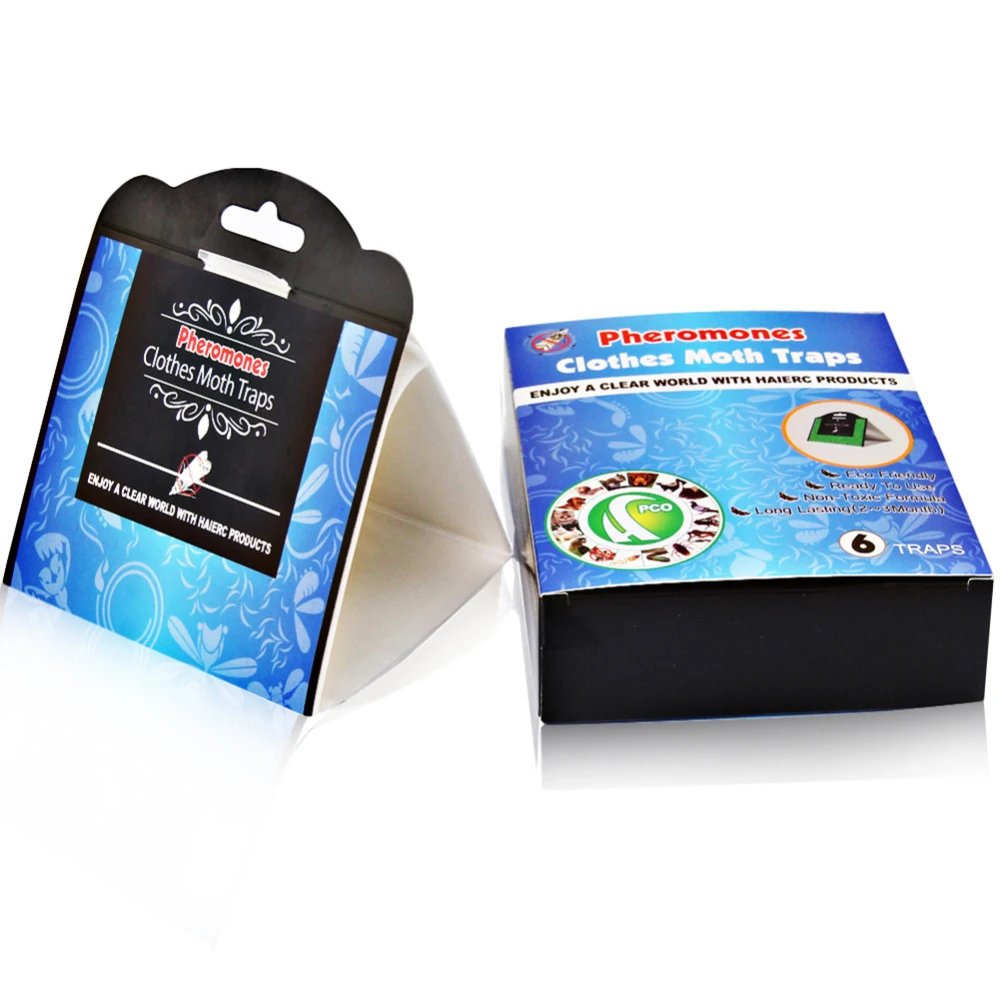 

6 Pcs Efficient Pantry Cloth Moth Adhesive Trap Meal Moths Strong Gel Platev