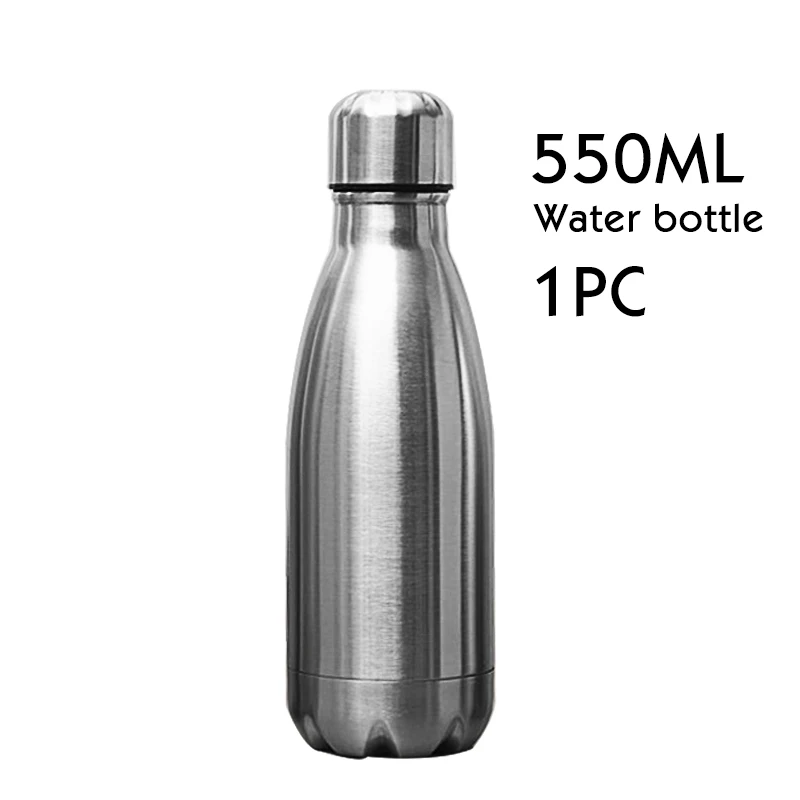 water bottle 500ml 750 мл Спортивная бутылка для воды с одной стенкой из нержавеющей стали, неизолированные стальные бутылки для воды, многоразовая защита от проливов без ФМК, чашка для спортзала - Цвет: water bottle 500ml