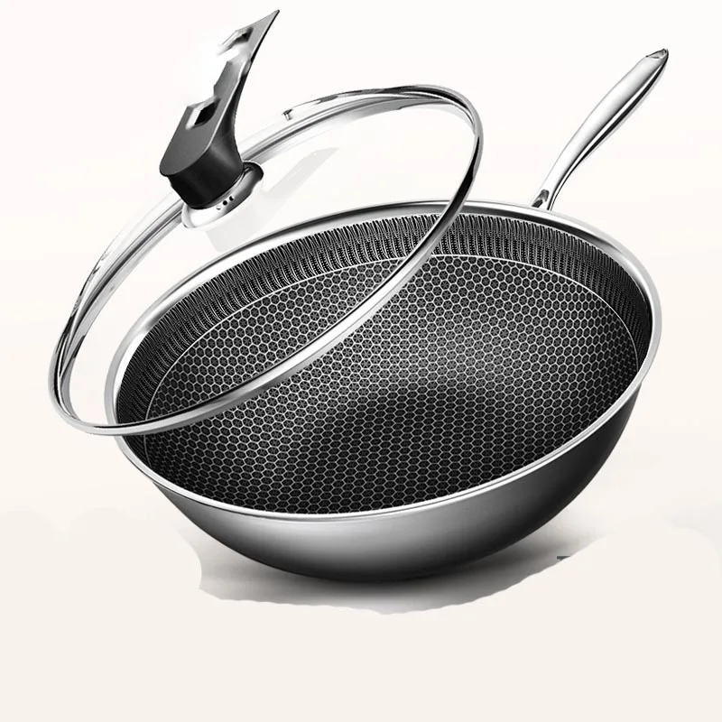 ВОК из нержавеющей стали Домашняя индукционная плита с меньшим количеством дыма