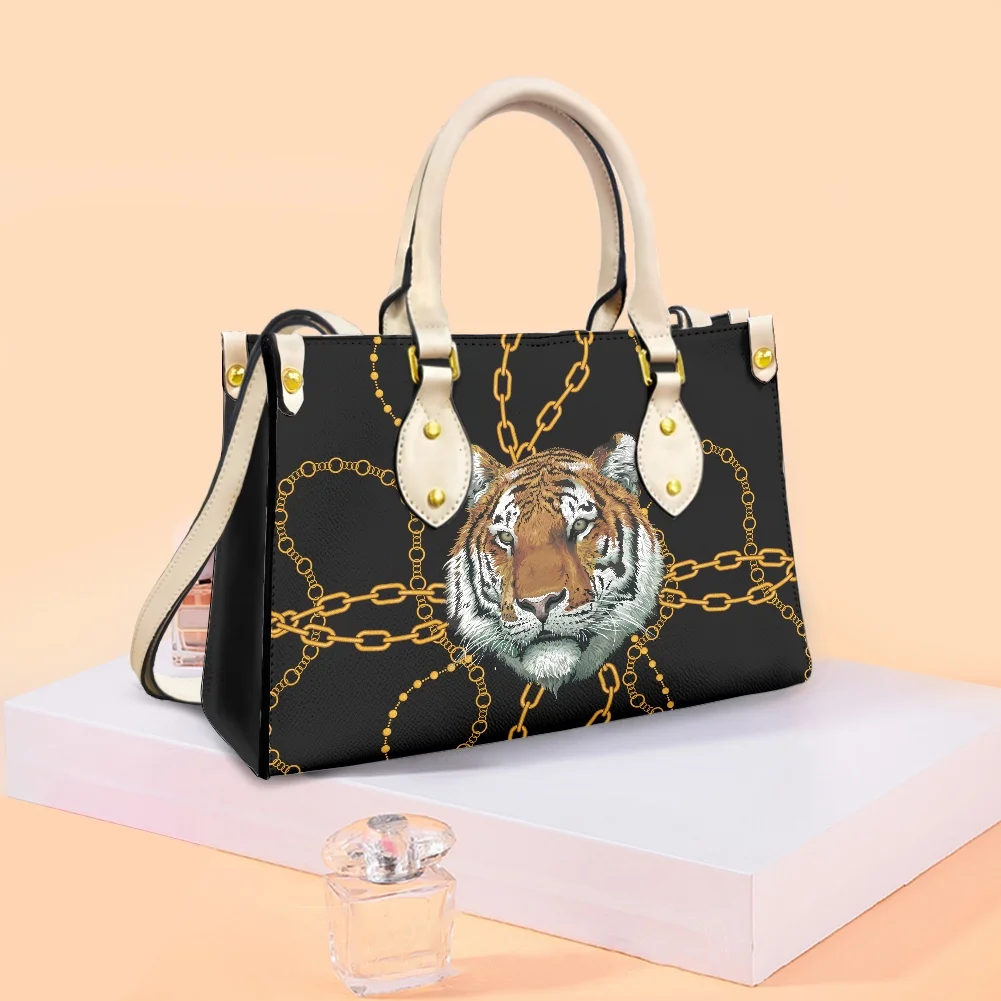 

Luxury Women Handbags Tiger Pattern Designe PU Leather Shoulder Crossbody Bags for Ladies Girls Fashionbag Sac A Main Femme