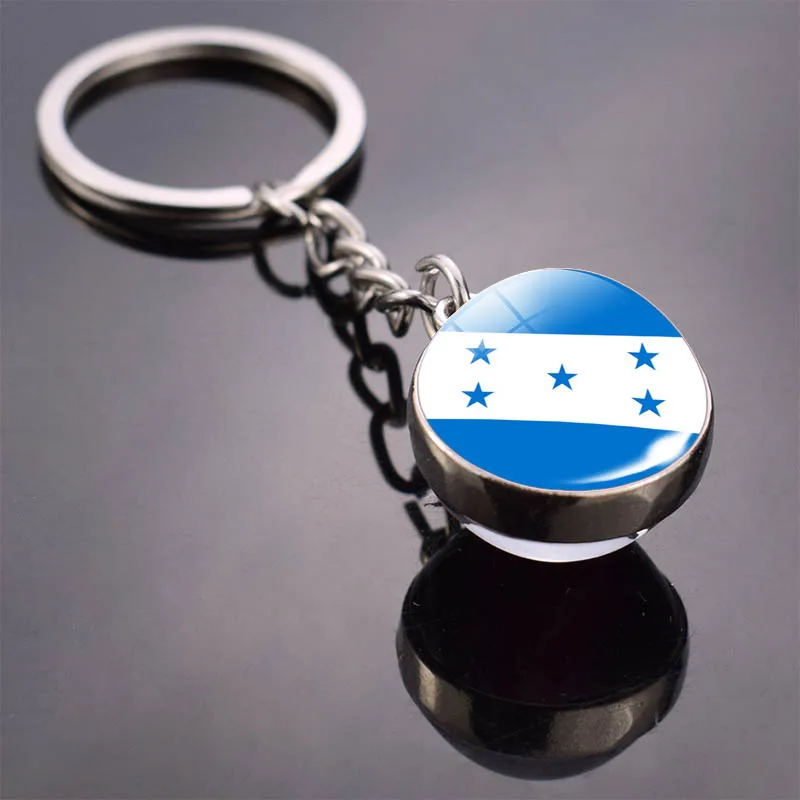 Новинка брелок для ключей двухсторонний подвесной стеклянный шар с национальным