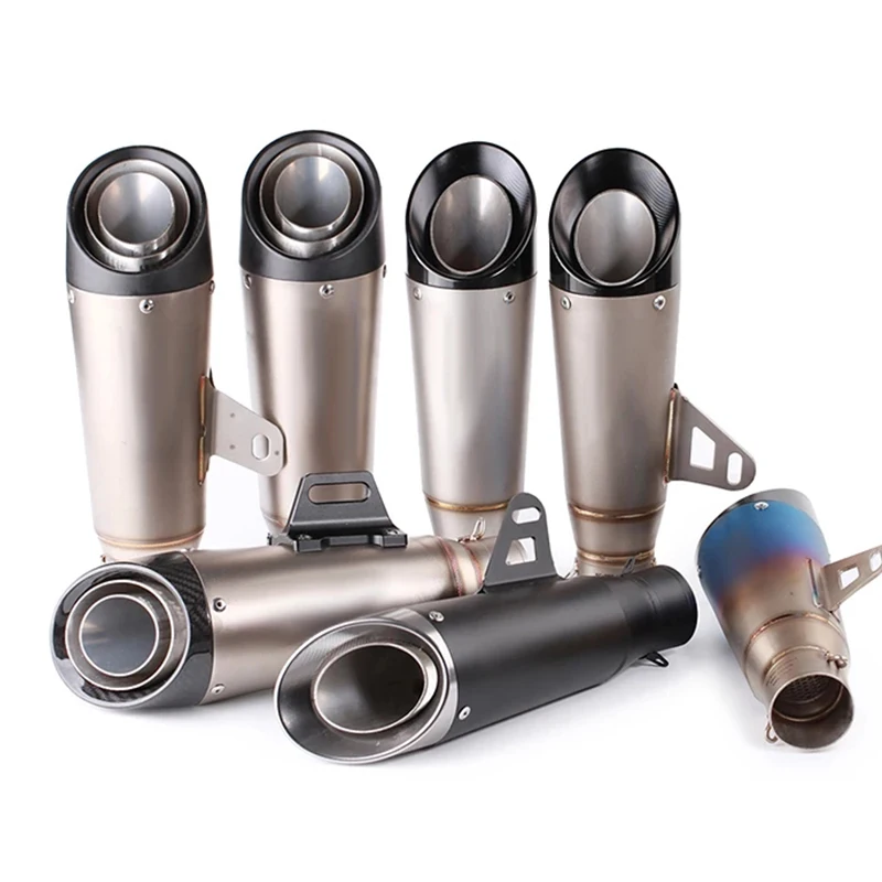 

For Ktm 390 Adventure Honda Monkey 125 Escape Fz6 Tmax560 Dirt Bike Tmax500 Z800 Muffler Motorcycle 51mm-61mm Exhaust Pipe