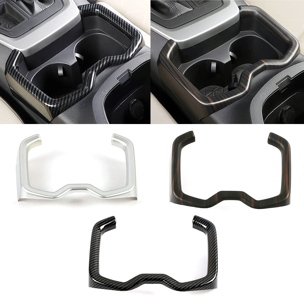 

For Toyota Rav 4 Rav4 2019-2023 Peach Wood Color Center Console Water Cup Holder Storage Box Frame Trim Carbon Fiber Printed
