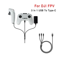 for dji fpv controller charging cable usb type c nylon 1 2m 3in1 fo dji motion remote control goggles charger accessories