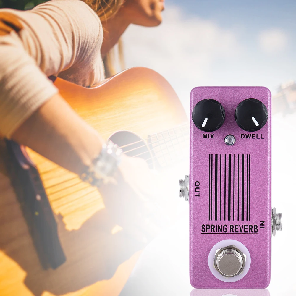 Guitar Effect Pedal Board Professional Knob Spring Reverb Musical Instruments Accessories Digital True Bypass Mini Portable |