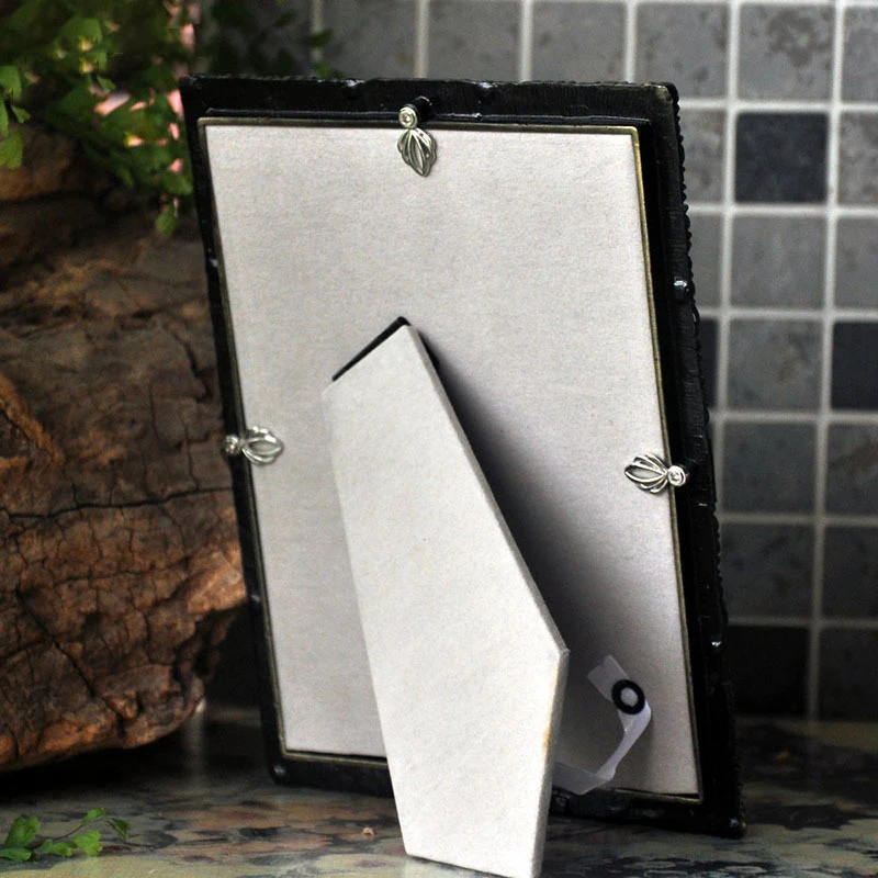 

Imitate Gem Metal Photo Frame Bedside Desk Decoration Crystal Frame Dreamy Family Portrait Picture Frame Vintage Home Decor