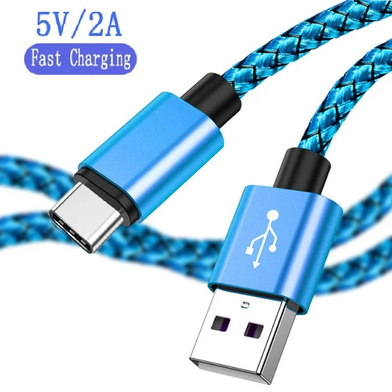 

USB C USB Type C Cable 2.4A Fast Charging Cable For Samsung S20 S21 S10 S9 S8 Plus Huawei Xiaomi 11 10 10T Type C Phone Cable