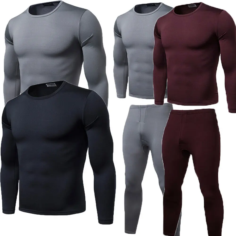 Лидер продаж Мужская зимняя теплая Базовая термомягкая флисовая подкладка топ