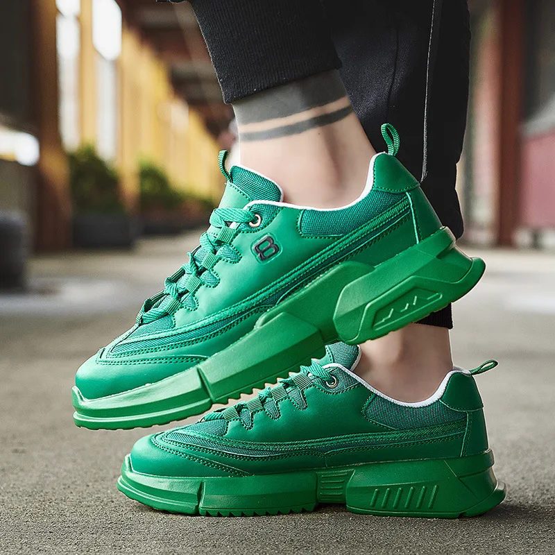 Люминесцентная зеленая обувь для мужчин дышащая бега коллекция 2019 года сезон