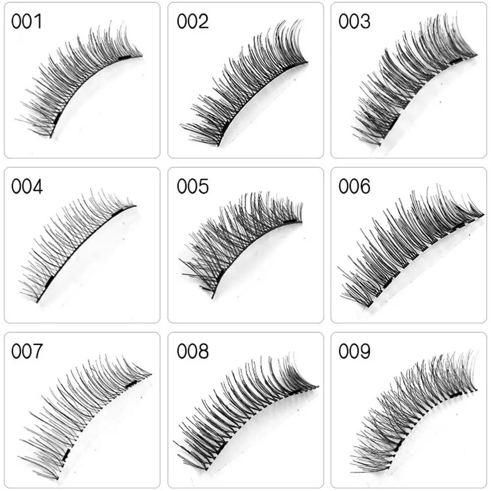 4 шт многоразовые легко носить 3D Магнитные ресницы накладные двойной магнит