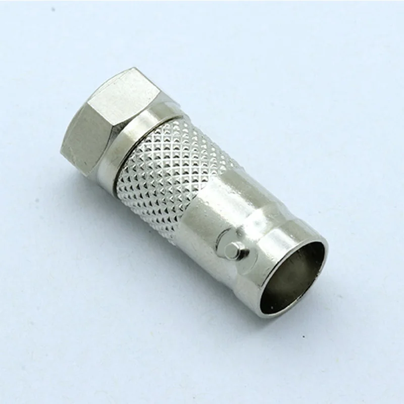 10 шт./лот F штекер к BNC гнезду прямой ТВ разъем женскому цифровому кабелю