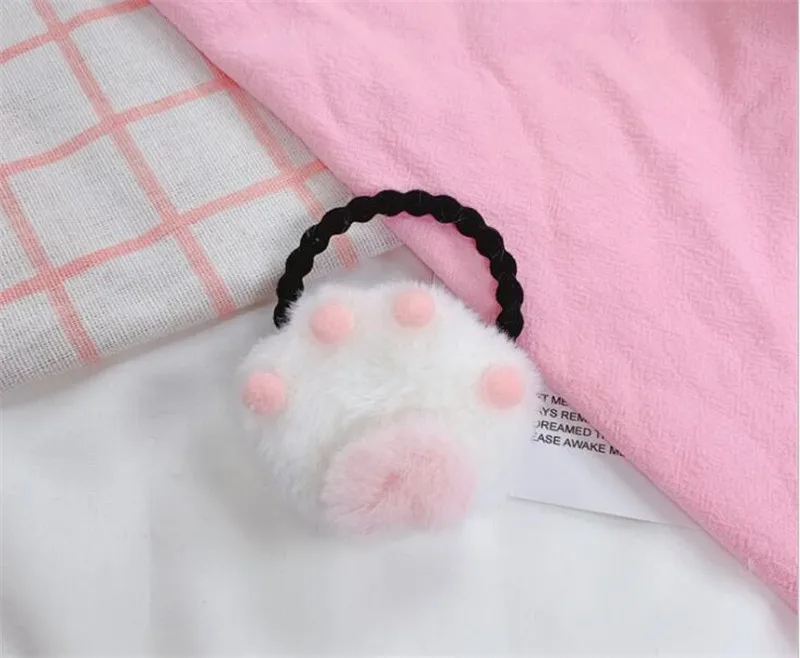 Милая девочка плюшевая кошка Медведь лапа розовая Брошь Косплей Аксессуары для