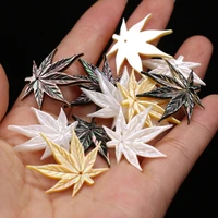 natural shell pendant maple leaf shape 25x30mm diy for jewelry making necklaces accessories gift for women