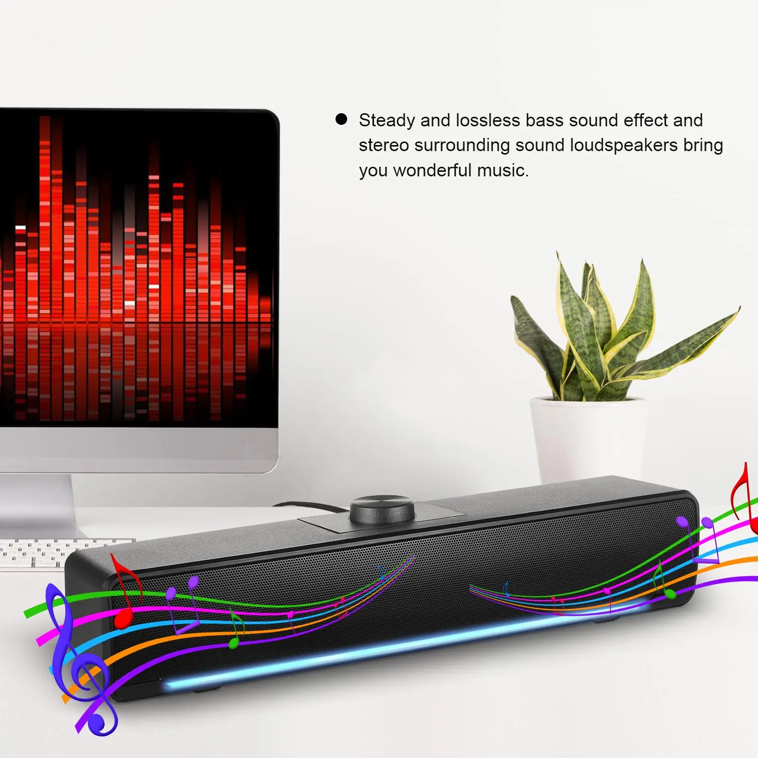 V 196 компьютерная Колонка USB Проводная панель стерео сабвуфер музыкальный плеер