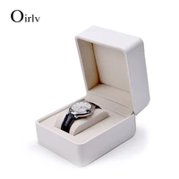 oirlv whiteblack pu leather watch bracelet showcase box jewelry storage display stand gift box customizable storage