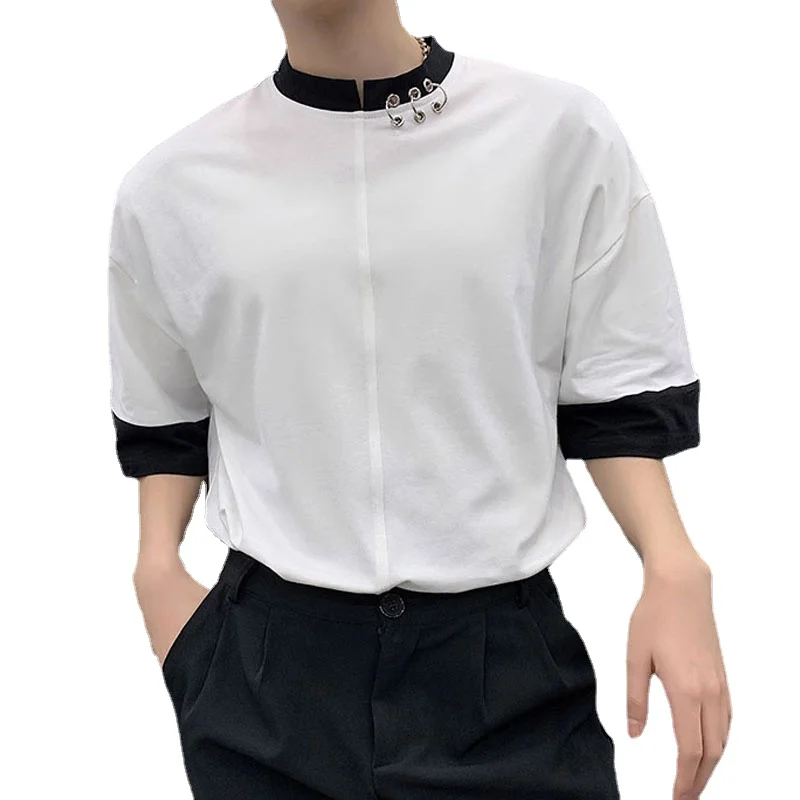 Футболка мужская с коротким рукавом уличная одежда свободная повседневная