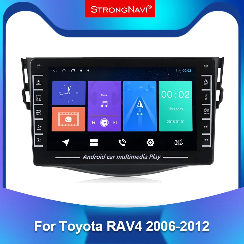 Автомобильный радиоплеер с IPS экраном Android 2DIN для TOYOTA RAV4 RAV 4 2006-2012 BT GPS-навигацией и