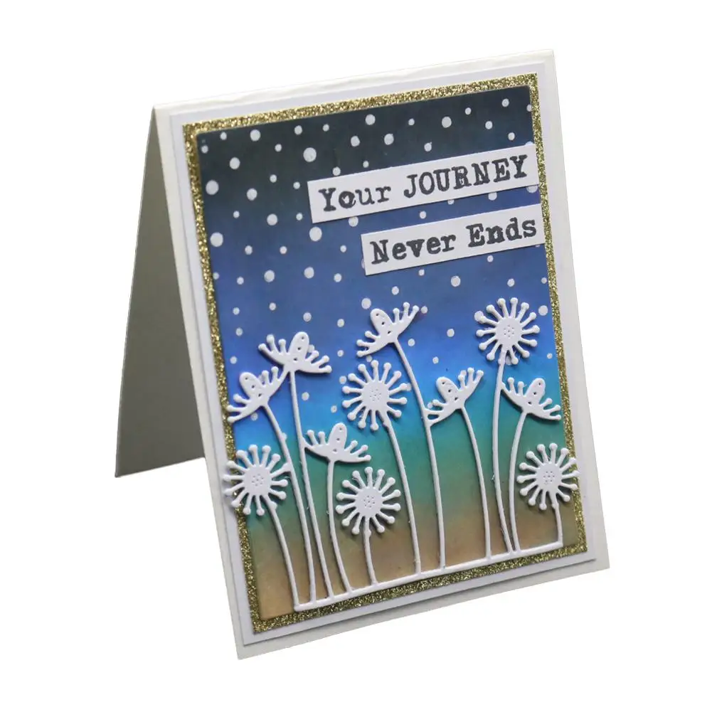 Декоративные режущие штампы из углеродистой стали с узором одуванчика для DIY