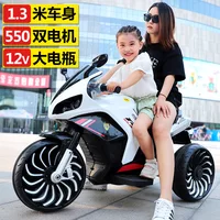 1.3M Two Motors Led USB Outdoor Sport Toy Above 2years Child Girl Boy Walkier Motorcycle 12V7A Motorcycle Electrical MP3 Music