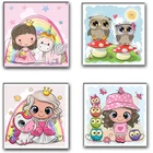 Алмазная живопись, мультяшный Единорог, олень, кролик, полная Алмазная вышивка, мультяшный слон, панда, Алмазная мозаика, мышь, сова, баб