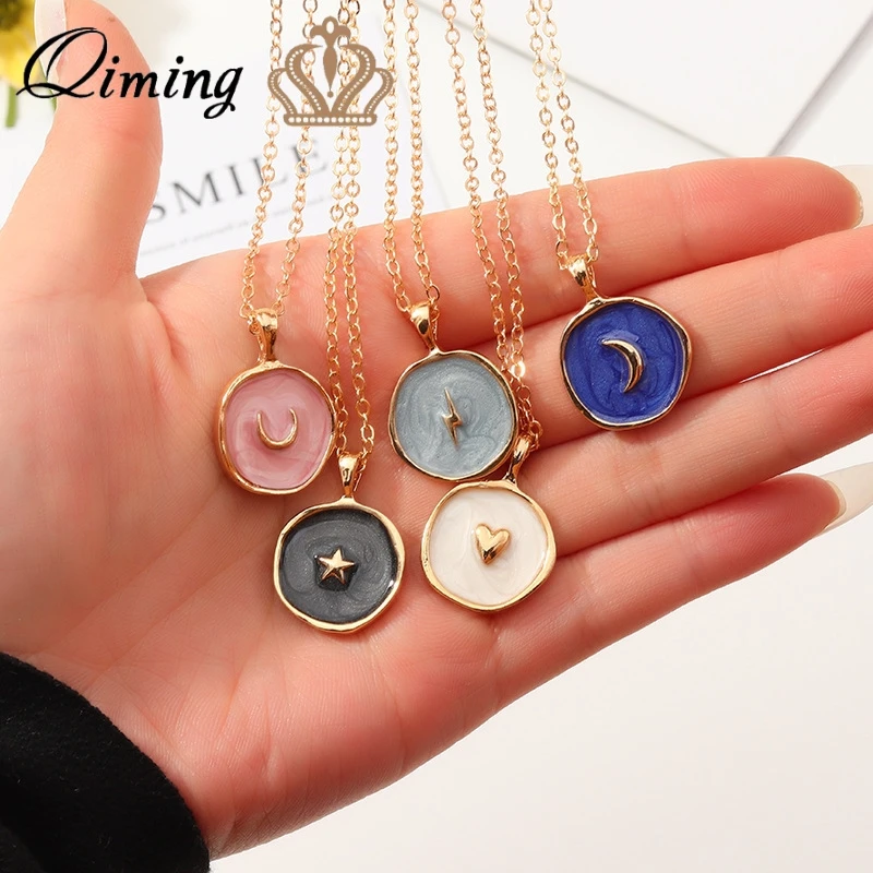 Ожерелье женское розовое белое синее черное | Украшения и аксессуары