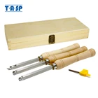 TASP 3 шт. мини карбидный резак для дерева фрезы из стали Arbor ручки из бука токарный станок токарные стамески для деревообработки
