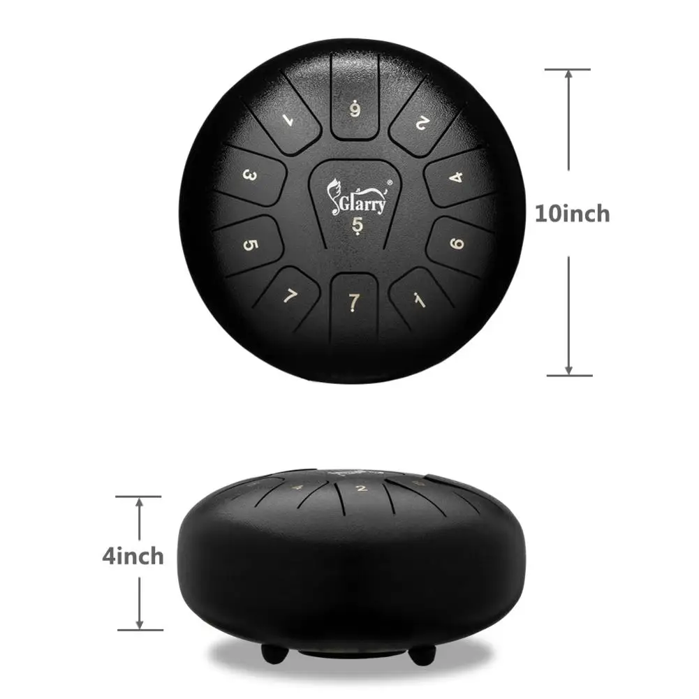 Glarry 10 &quot11 тон Сталь язык барабан Нержавеющая сталь Handpan барабана пустые барабаны