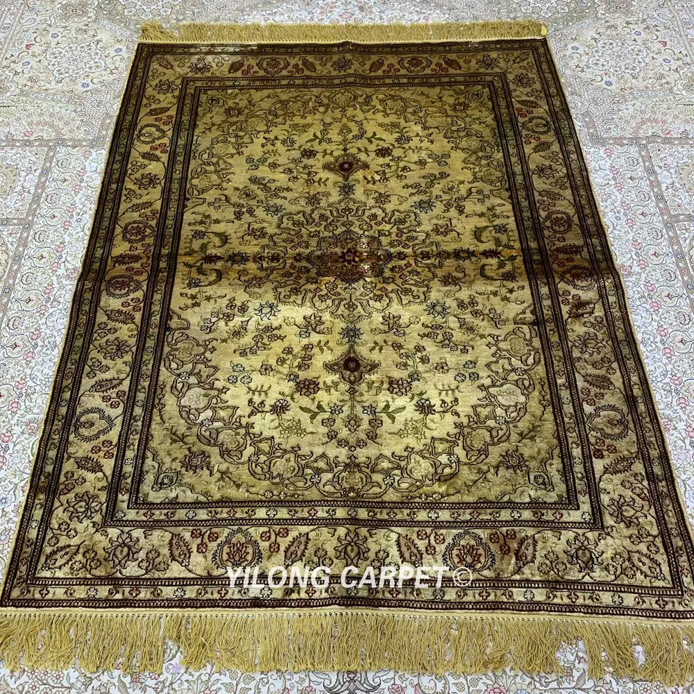 YILONG 4 'x 6' турецкий ковер желтого цвета элегантный выгодный античный