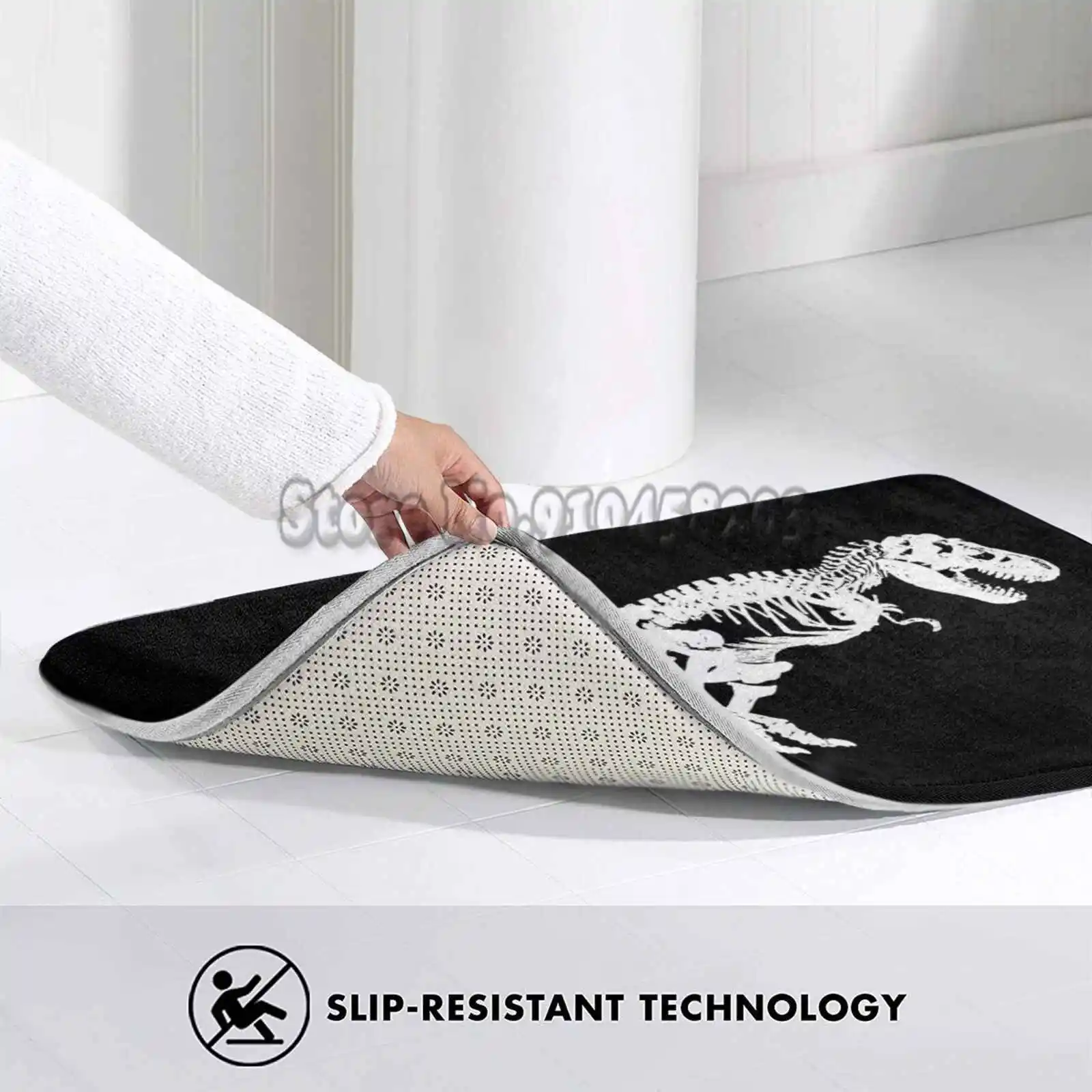 Тираннозавр Рекс Скелет Коврик для двери Ковер для гостиной Впитывающий ковер для ванны Кухонный коврик Т Палеонтолог Динозавр.