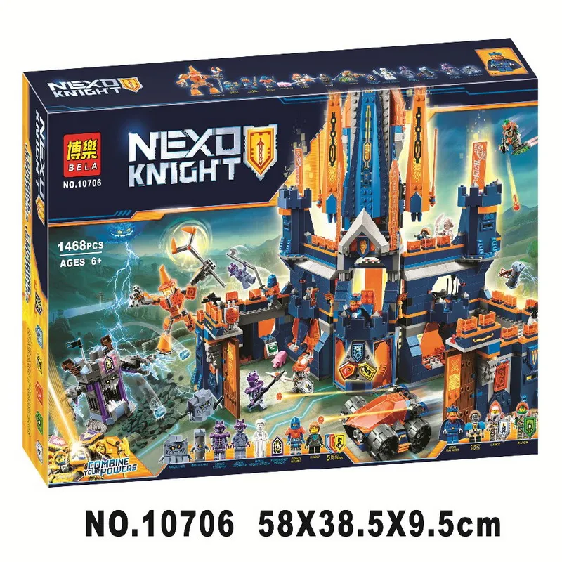 

1468pcs Nexoe Knights Element Knights Knighton Castle Building Blocks Nexus 70357 Educational Bricks Toys for Children Gift