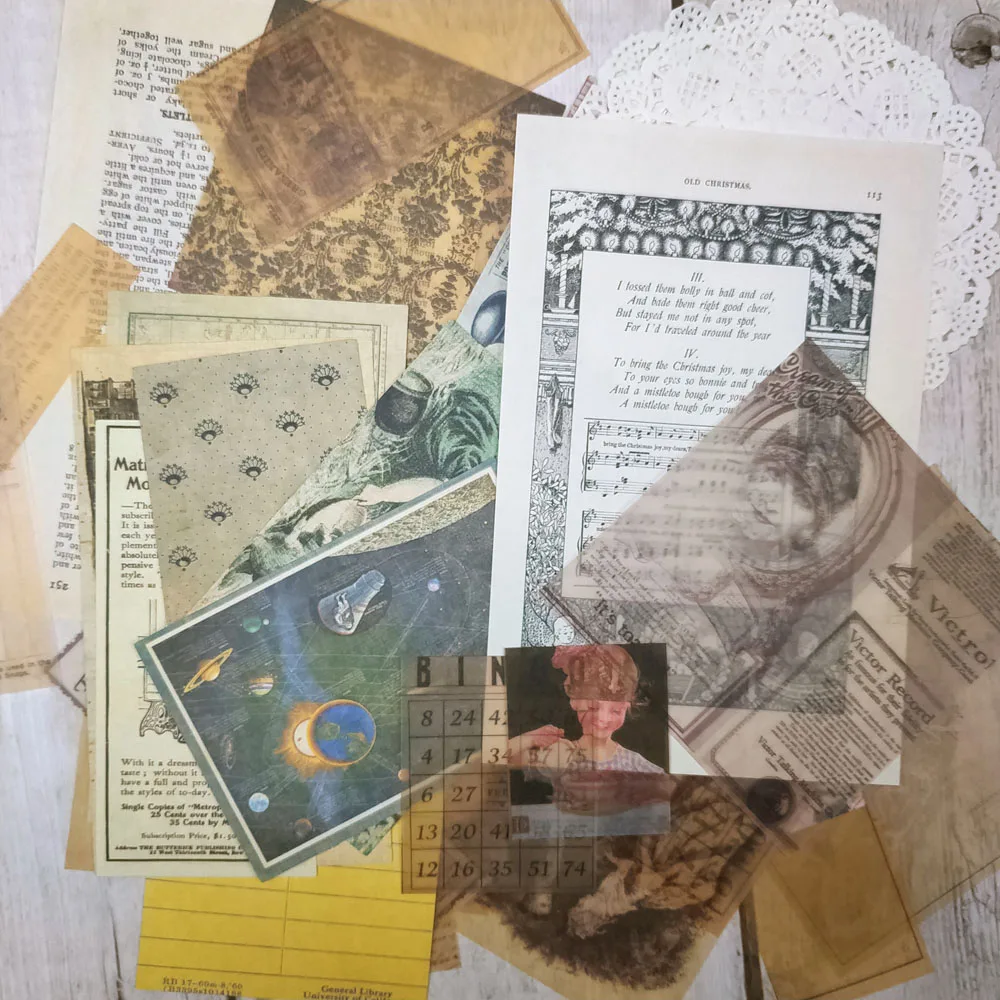 Винтажная газета, кружевная бумага, номер растения, старая фотография, Ретро плакат тега, декоративные наклейки, сделай сам, мусорный журнал, скрапбукинг, Эсколар