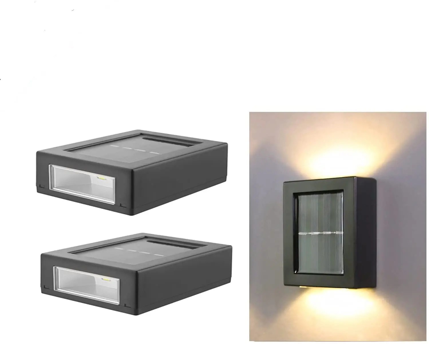 

Светодиодный уличный светильник на солнечной батарее, настенный автоматический ночник для освещения двора, водонепроницаемая установка, 2 ...