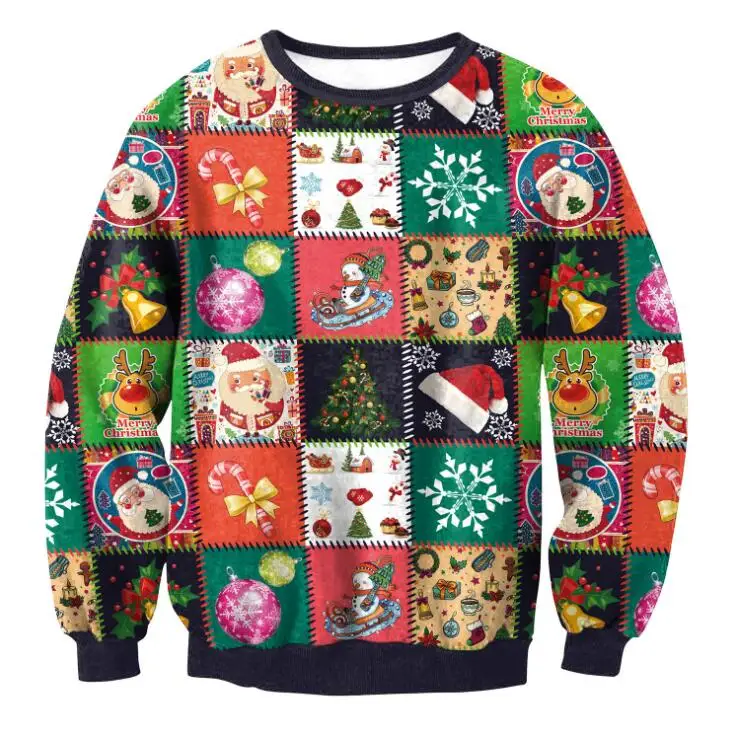 2020 Уродливый Рождественский свитер пуловер свитеры джемперы топы мужская
