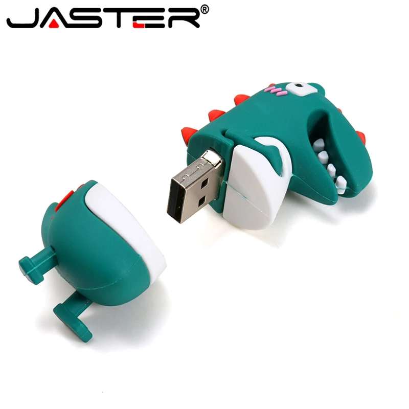 JASTER Pen drive Dinosaur Cartoon USB flash 128GB 64GB 32GB 16GB 8GB 4GB stick pendrive free shiping Creative gifts | Компьютеры и