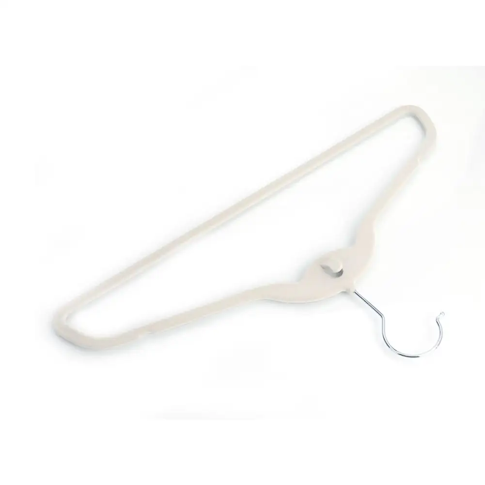 

10pcs Dry Or Wet Hangers White Plastic Hangers Multifunctional Coat Hangers Portable Suit Clothes Hangers