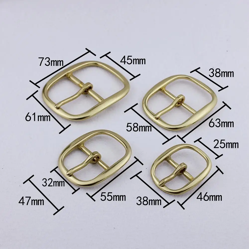 

DIY Classic Leathercraft Hardware BOR Solid Brass Belt Buckle For Men Center Bar Buckle 25mm Metal Buckle 32mm 38mm 45mm