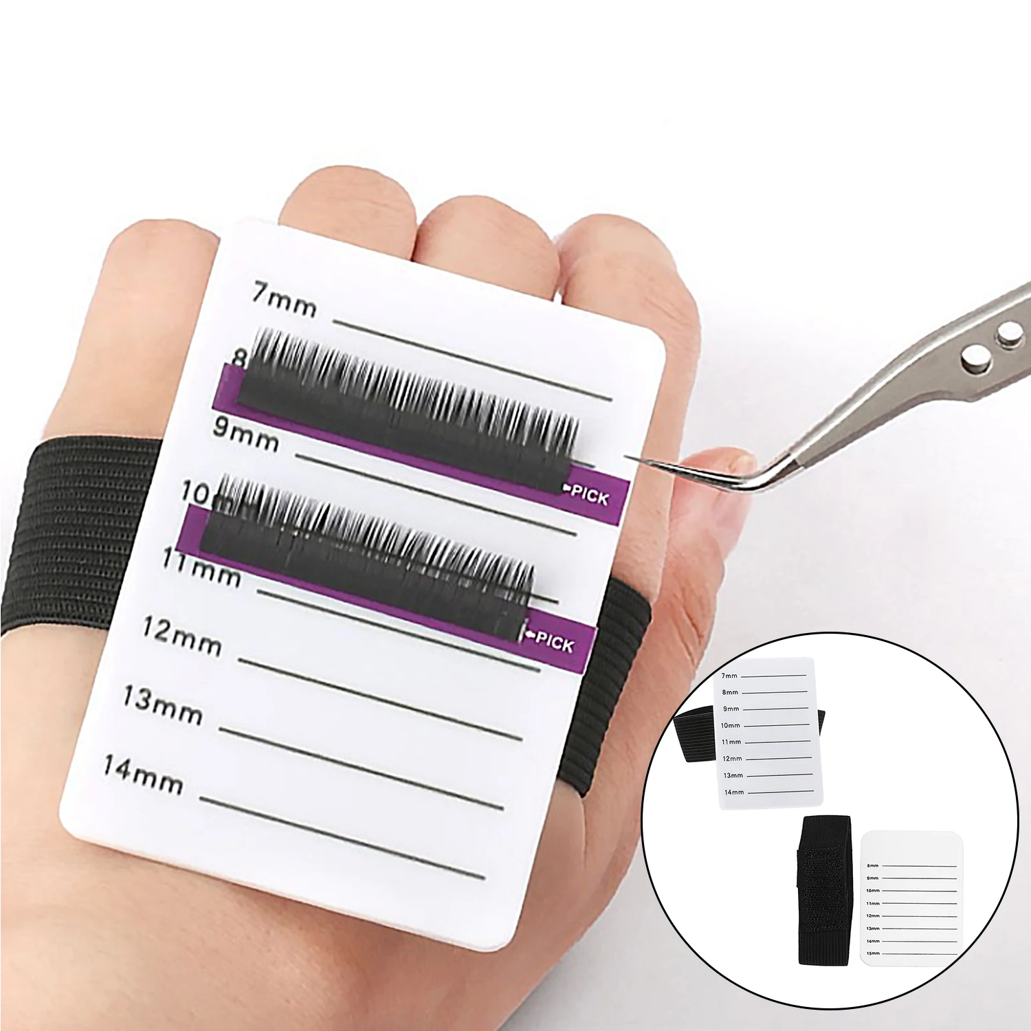 Профессиональный инструмент для наращивания ресниц с планкой эластичной лентой