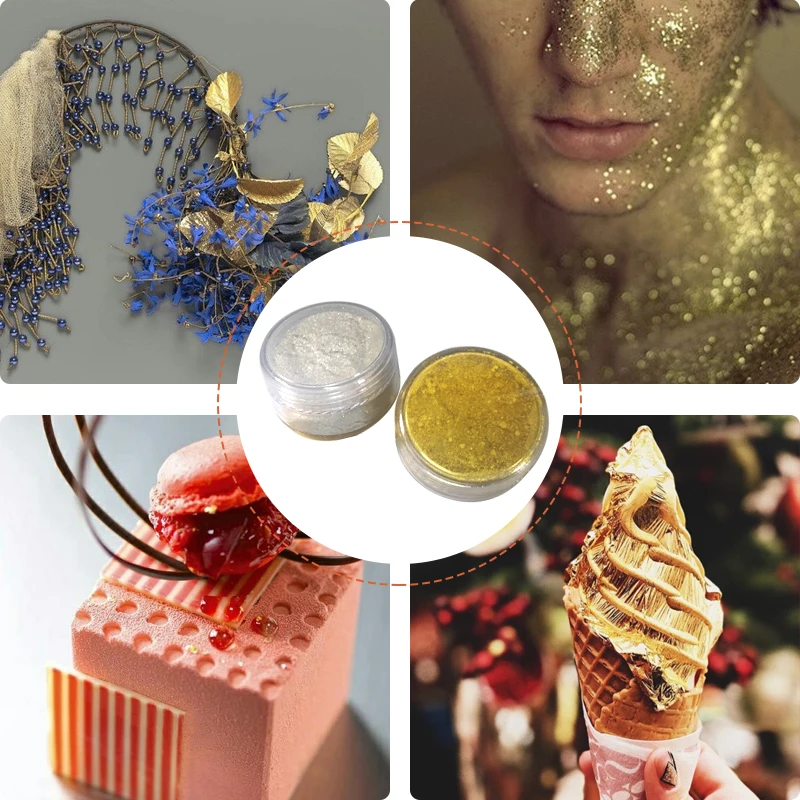 Съедобный золотой порошок 4 г мусс торт помадка макарон шоколадный десерт