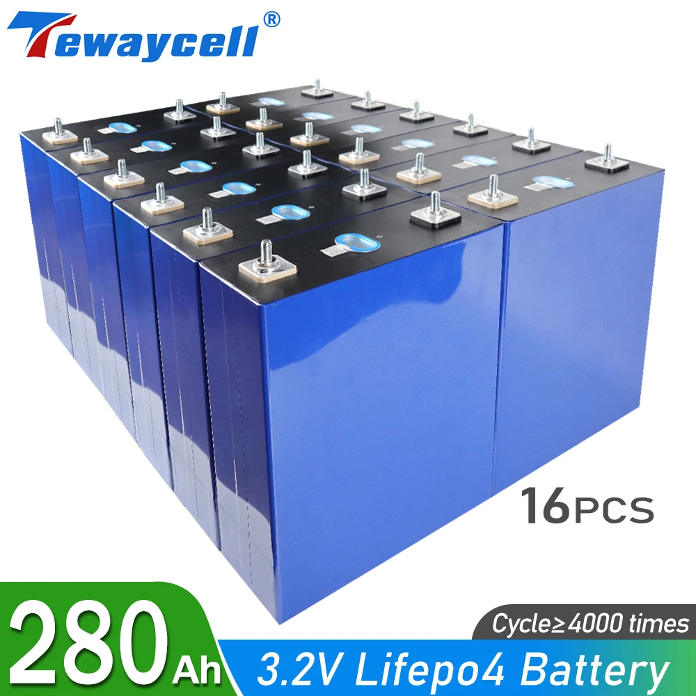 

280Ah 16pcs 3.2V Lifepo4 Battery Pack Lithium Iron Phosphate Battery for Power Solar Cell Electric Car Lifepo4 Battery