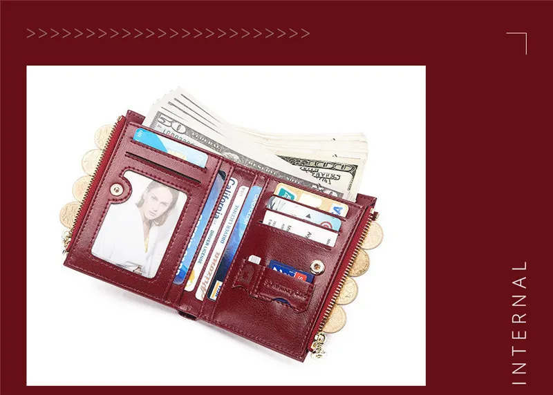 Luxury Brand Split Leather Women Wallet Female Lady Small Walet Portomonee For Girls Mini Pocket Perse Holder Coin Purse