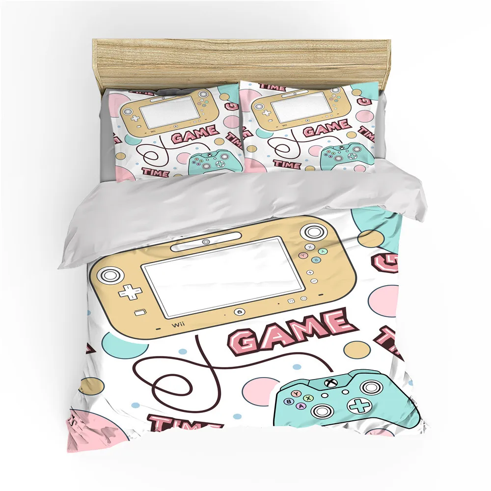 

3D Printed Cartoon Game Handle Bedding Set Custom Duvet Cover Set Adult Boys Queen King Twin Dropshipping
