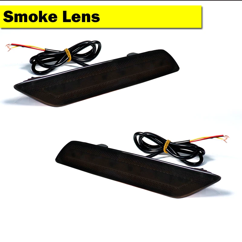 

IJDM F1 Мигающий Светодиодный отражатель бампера для 2013-2015 Honda Civic Sedan, функция как задние, тормозные и задние противотуманные фары