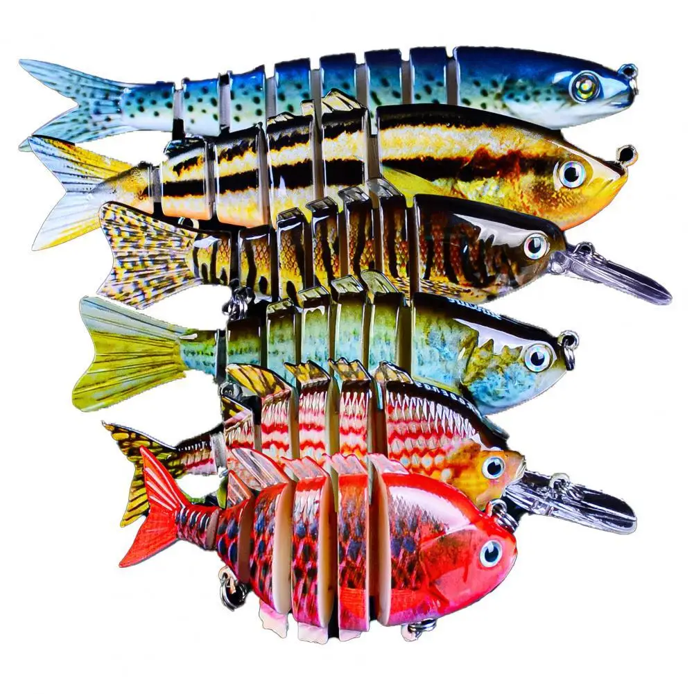 Набор приманок 6 шт./компл. набор с имитацией яркого узора сегментированные