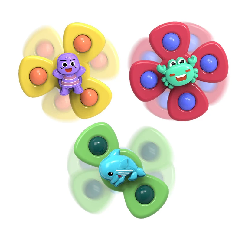 

3Pcs гироскоп насекомых присоски Спиннер погремушка для малышей обеденным столом успокоить водяной бане!