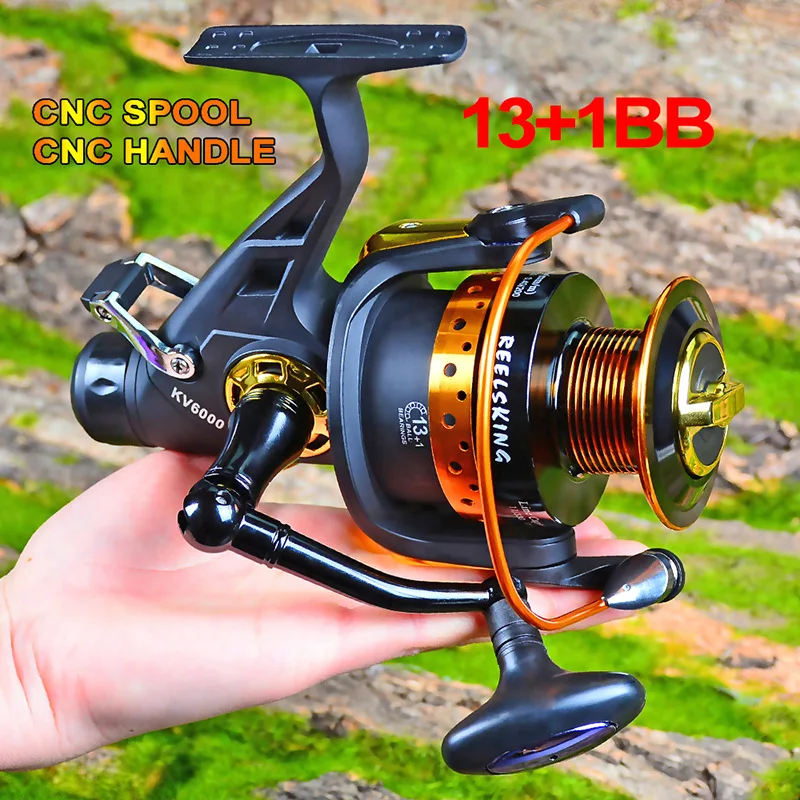 

Catch.u Spinning Fishing Wheels Carp Fishing Wheel 13+1BB Big Full Metal Wire Cup Fishing Reel Long Cast Sea Rod Fishing Reels