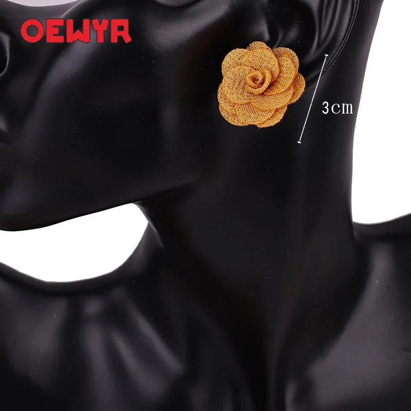 3cm OEWYR, элегантные модные женские серьги, цветные, большие, круглые, с цветами, массивные серьги,, серьги для женщин, летние, цветные, подарок - Окраска металла: 3cm