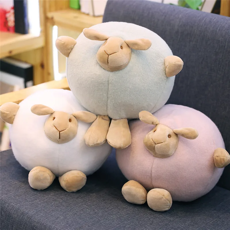 

Kawaii Chubby Sheep Plush Toy Stuffed Lamb Animals Doll Pillow Baby Kids Children Girlfriend Birthday Gift Home Bedroom Decor