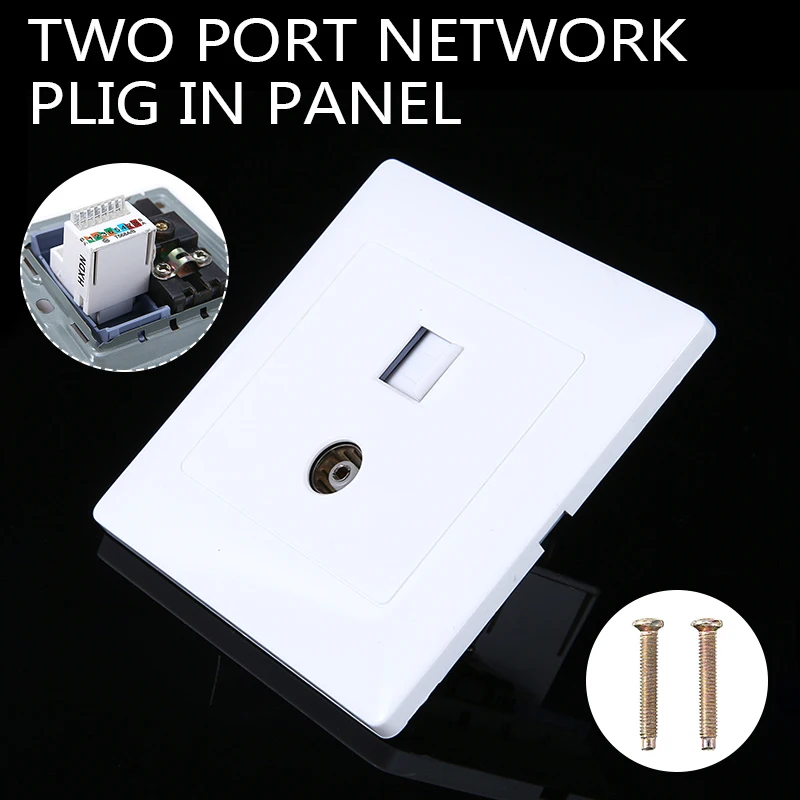 MAYITR 1 шт. портативная легкая электрическая Сетевая розетка RJ45 + ТВ антенна